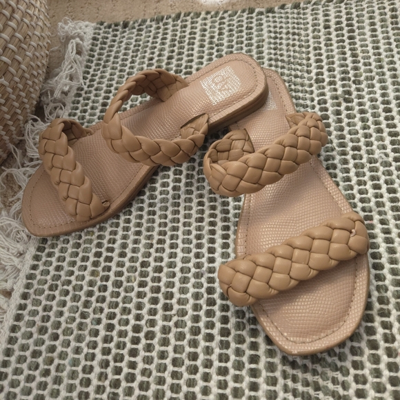 DV Dolce Vita Jocee Double Band Strap Braided Sandal 8 Lightweight Travel Beach - Picture 4 of 15